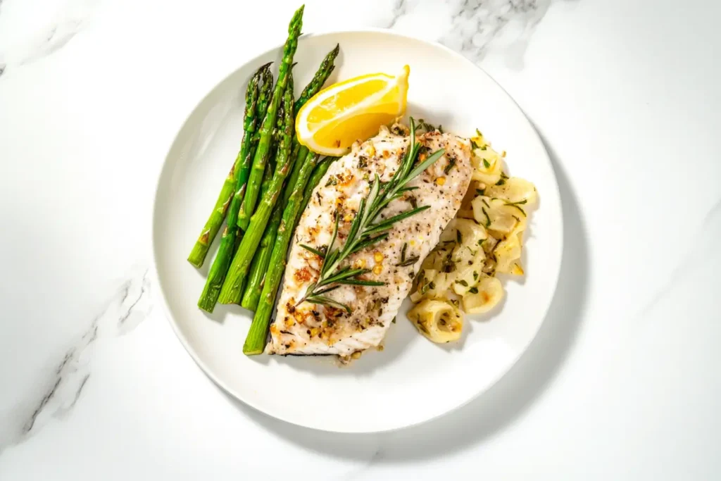 Baked rockfish with rosemary