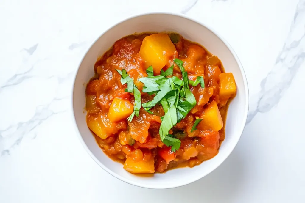 Cousa squash stew with tomatoes