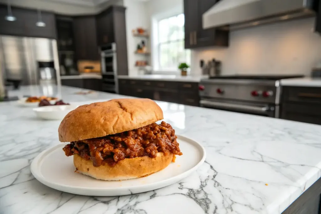 Easy sloppy joe recipe on a bun