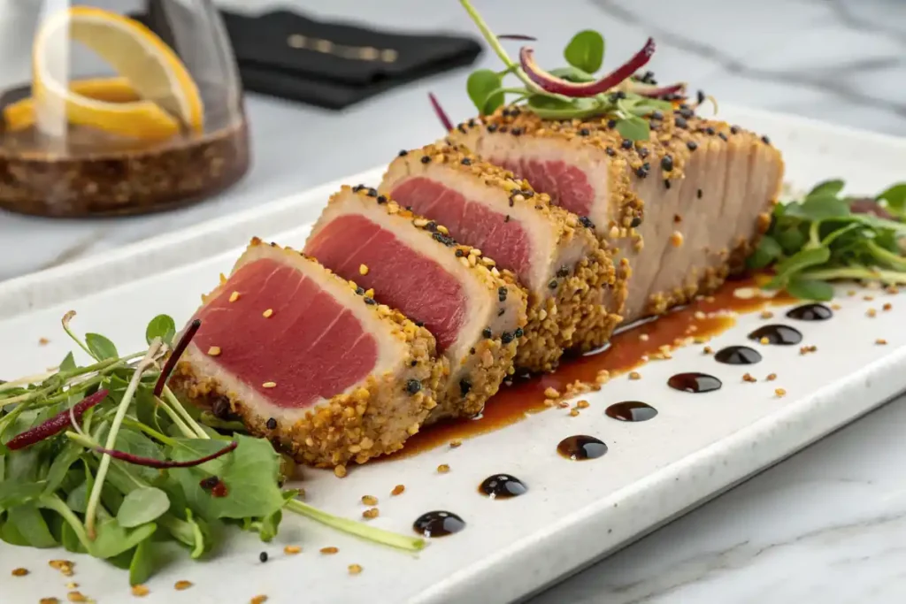 Seared ahi tuna recipe - plated perfection