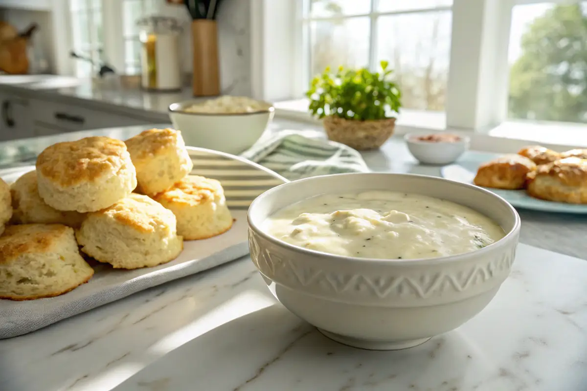 White gravy recipe with biscuits