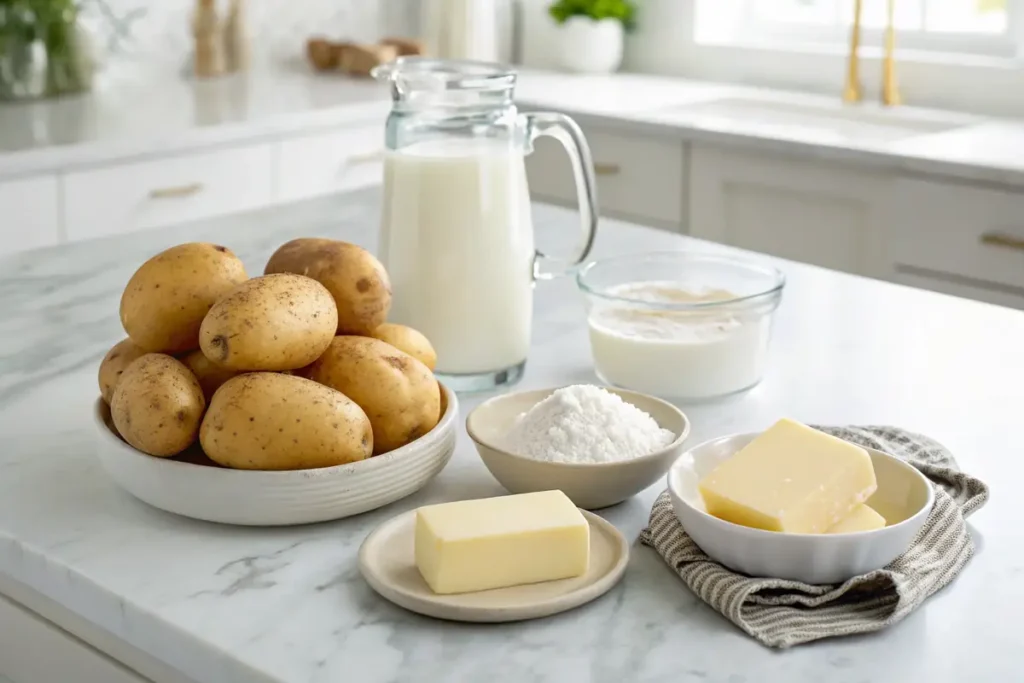 Ingredients for 4 ingredient potato soup