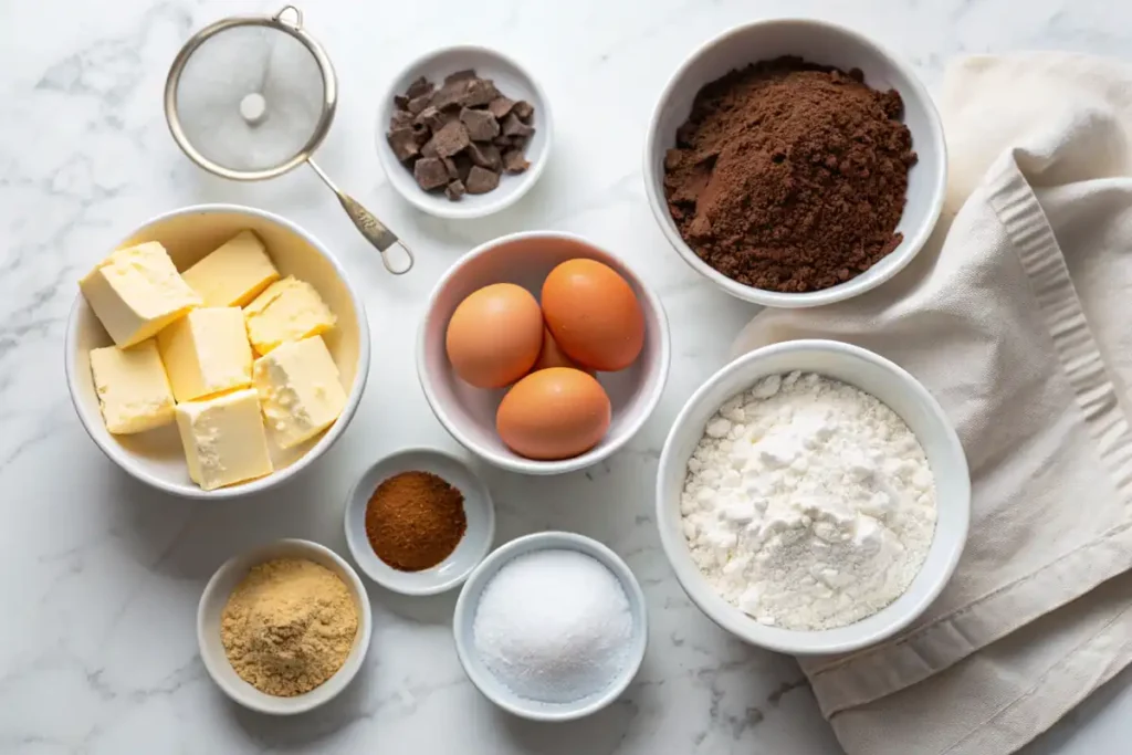 Ingredients for Chocolate Pound Cake