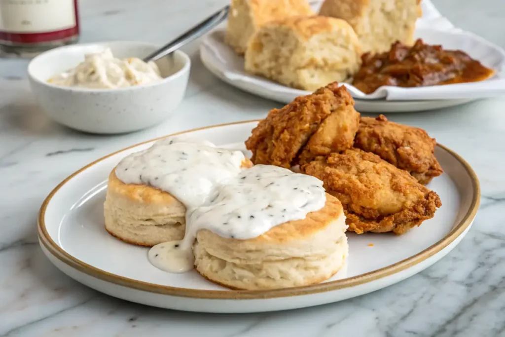 Biscuits with white gravy recipe