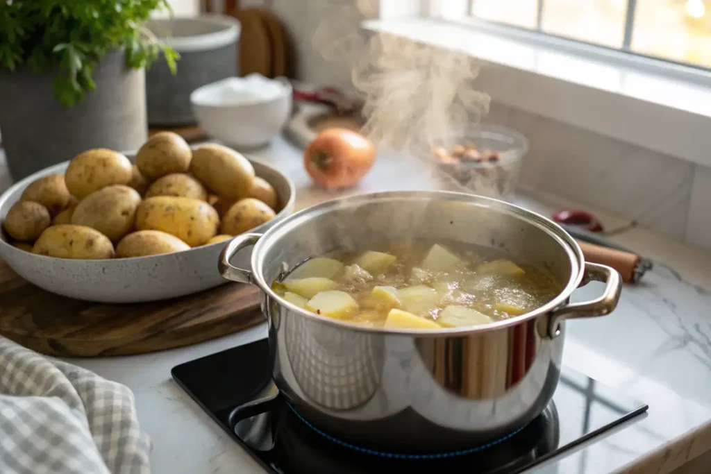 Cooking 4 ingredient potato soup