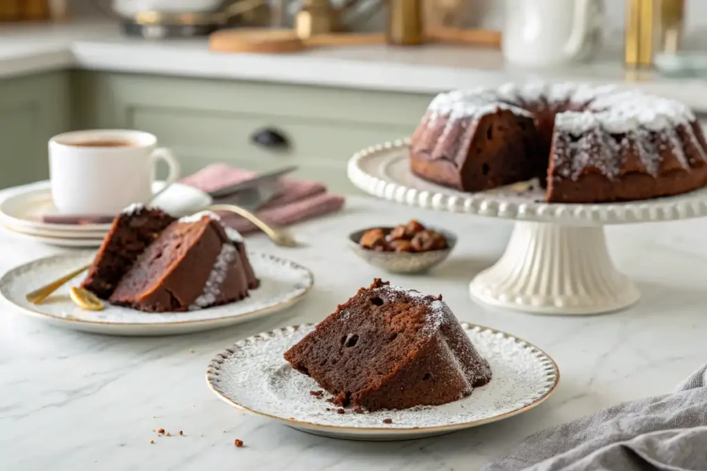 Slices of Chocolate Pound Cake