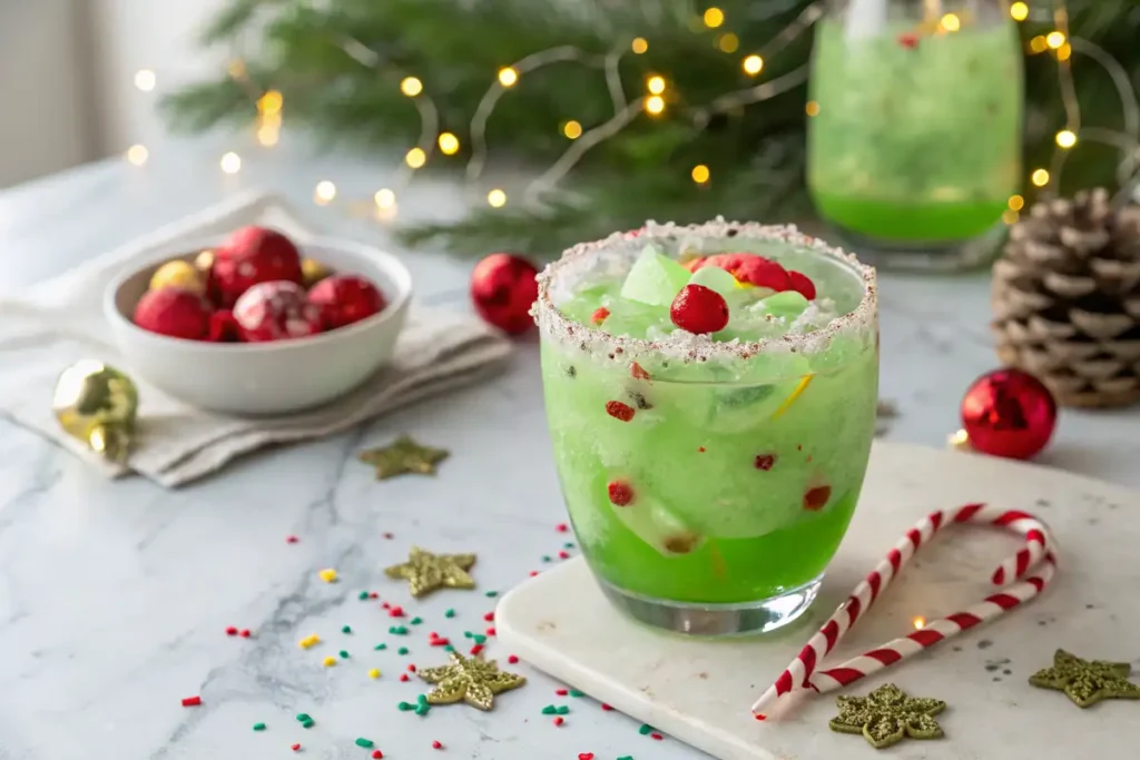 Holiday-themed Grinch punch recipe