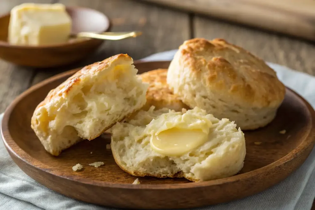 Fluffy gluten-free biscuit close-up