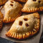 Delicious Ghost Taco Hand Pies shaped like ghosts, perfect for Halloween.