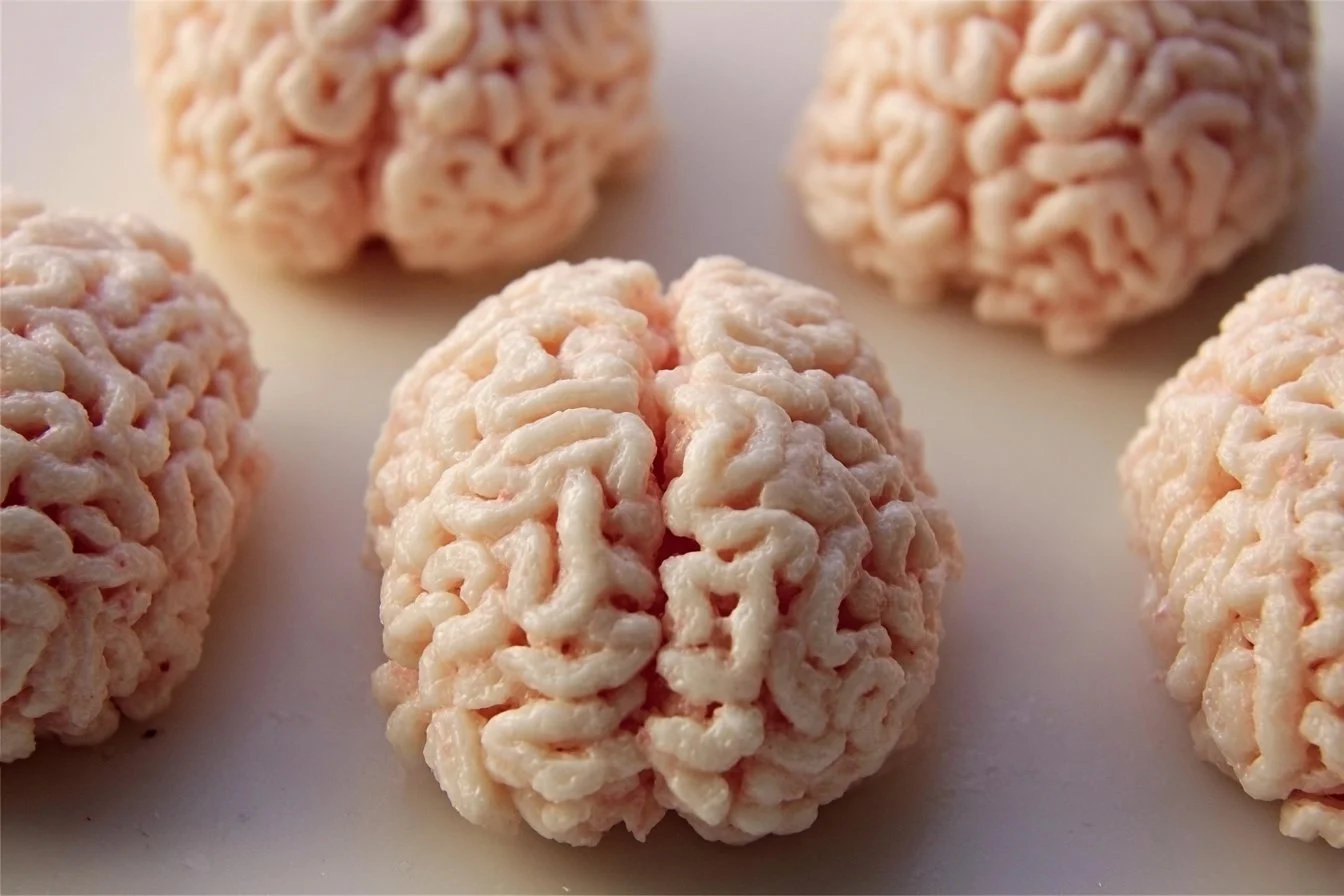 Marshmallow Rice Krispies Halloween Brains treat for spooky celebrations