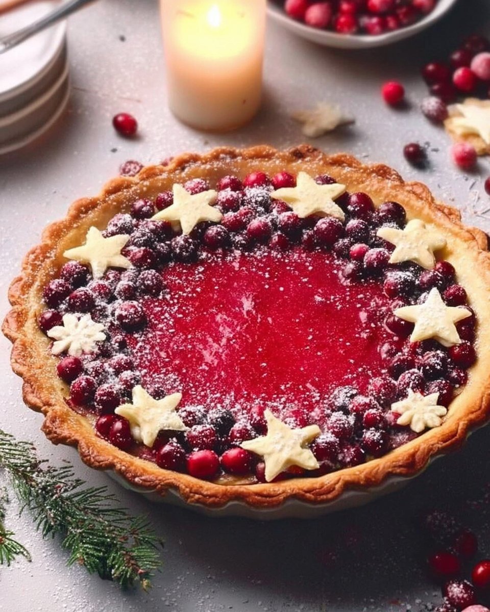Cranberry Custard Pie
