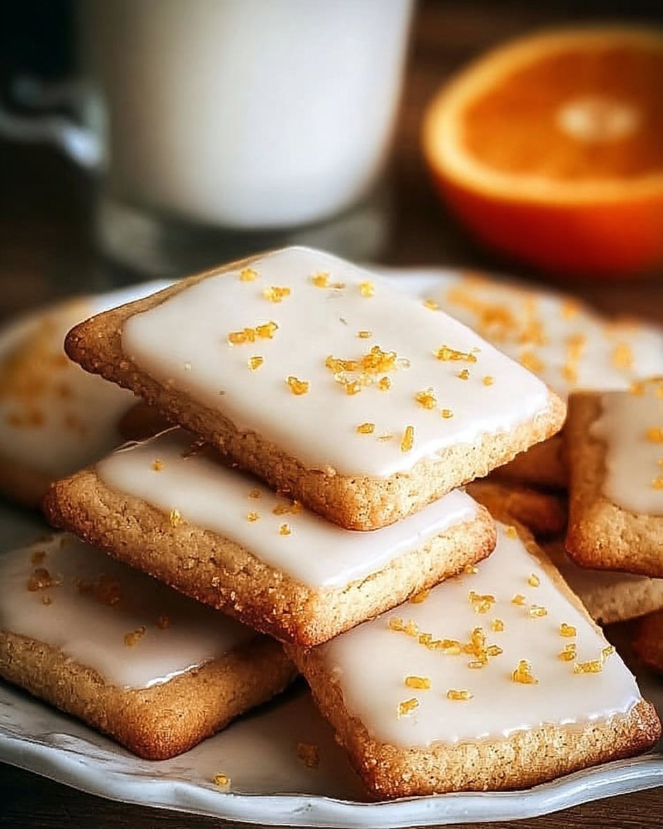 Cardamom Shortbread with Orange Glaze