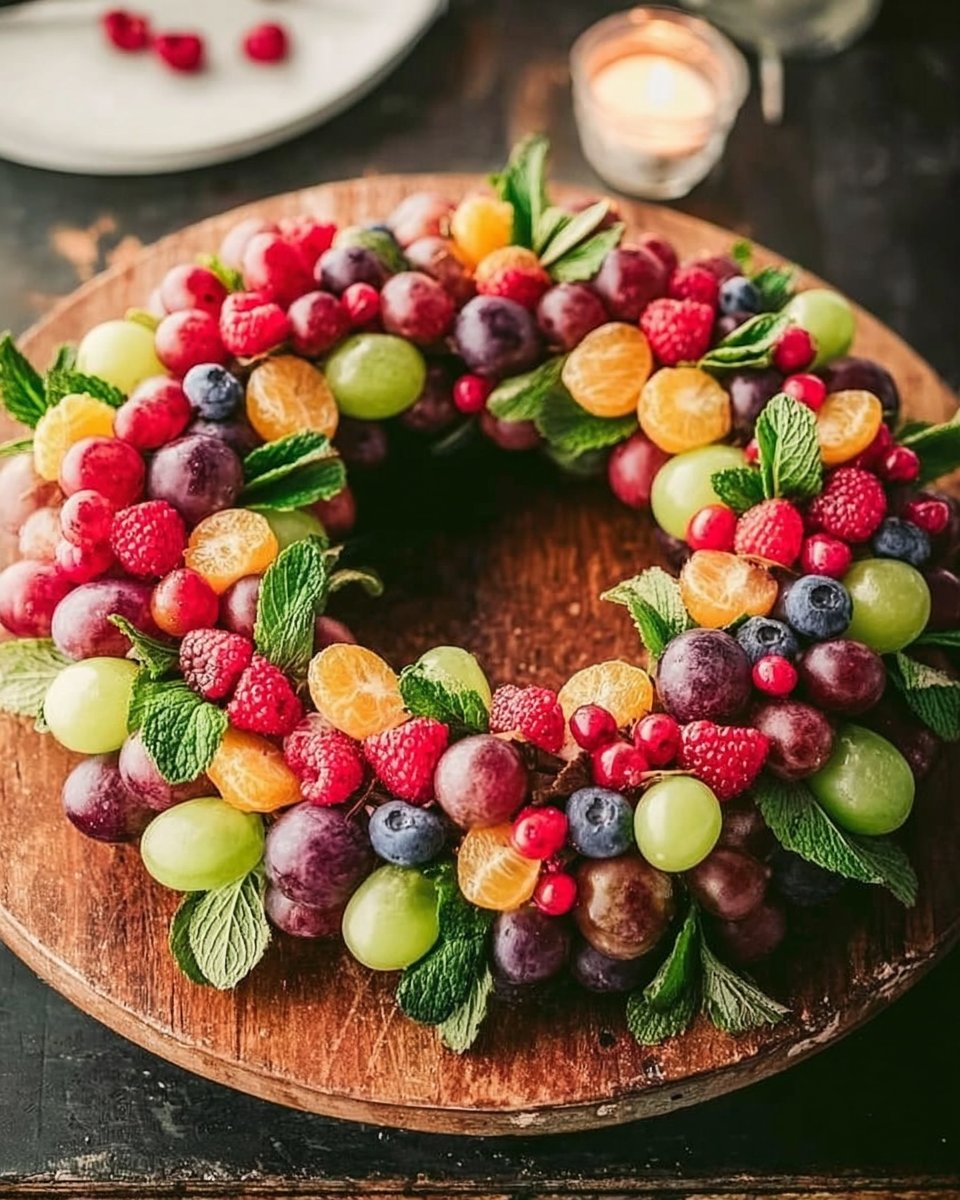 Christmas Fruit Wreath