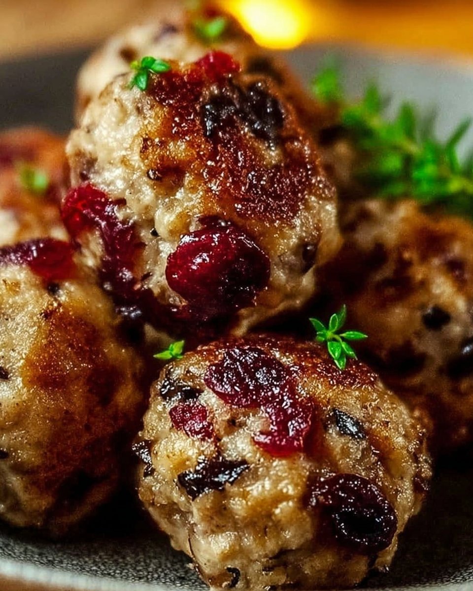 Cranberry Turkey Stuffing Balls