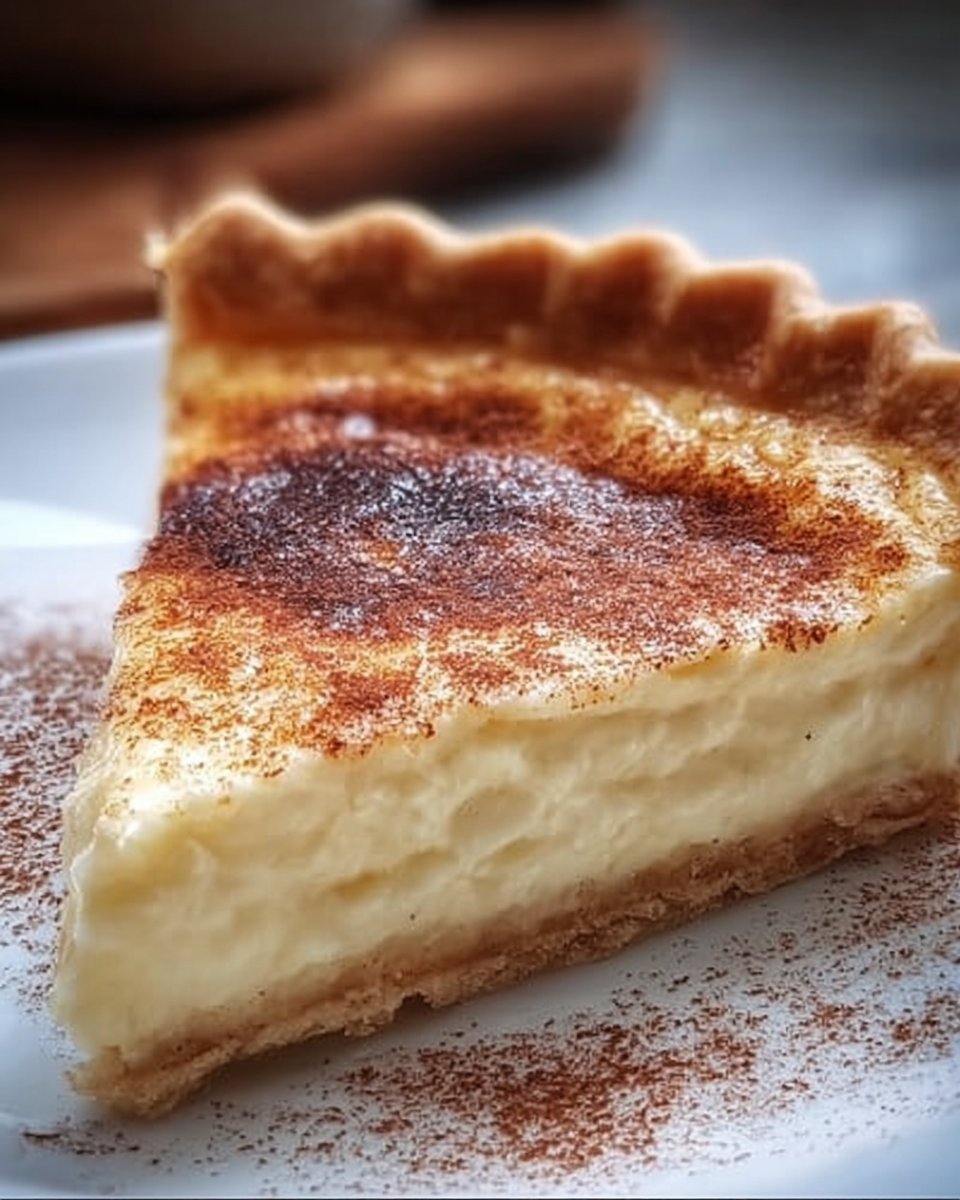 Christmas Eve Cinnamon-Vanilla Creamy Custard Pie