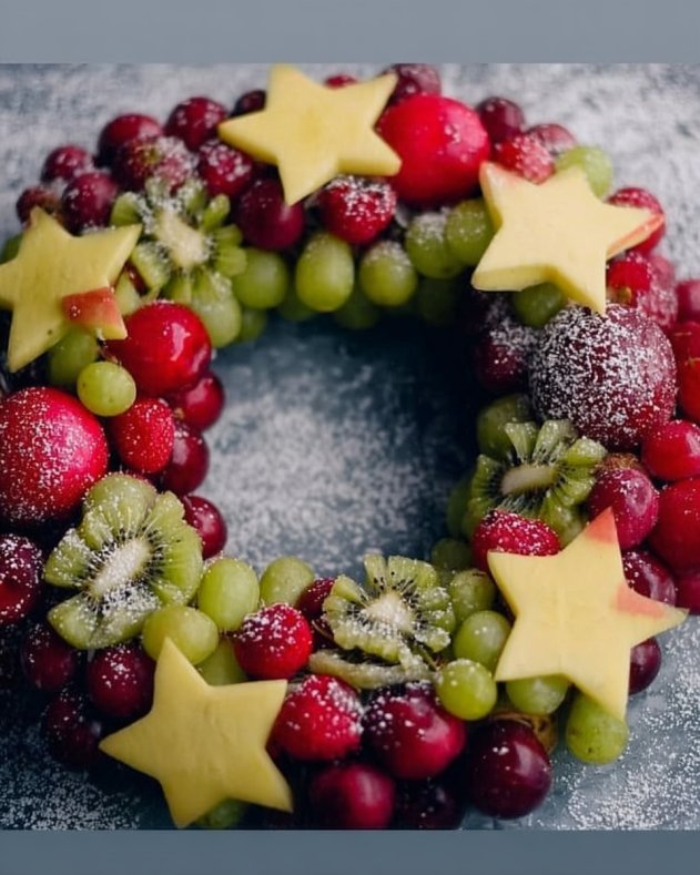 Christmas Fruit Wreath