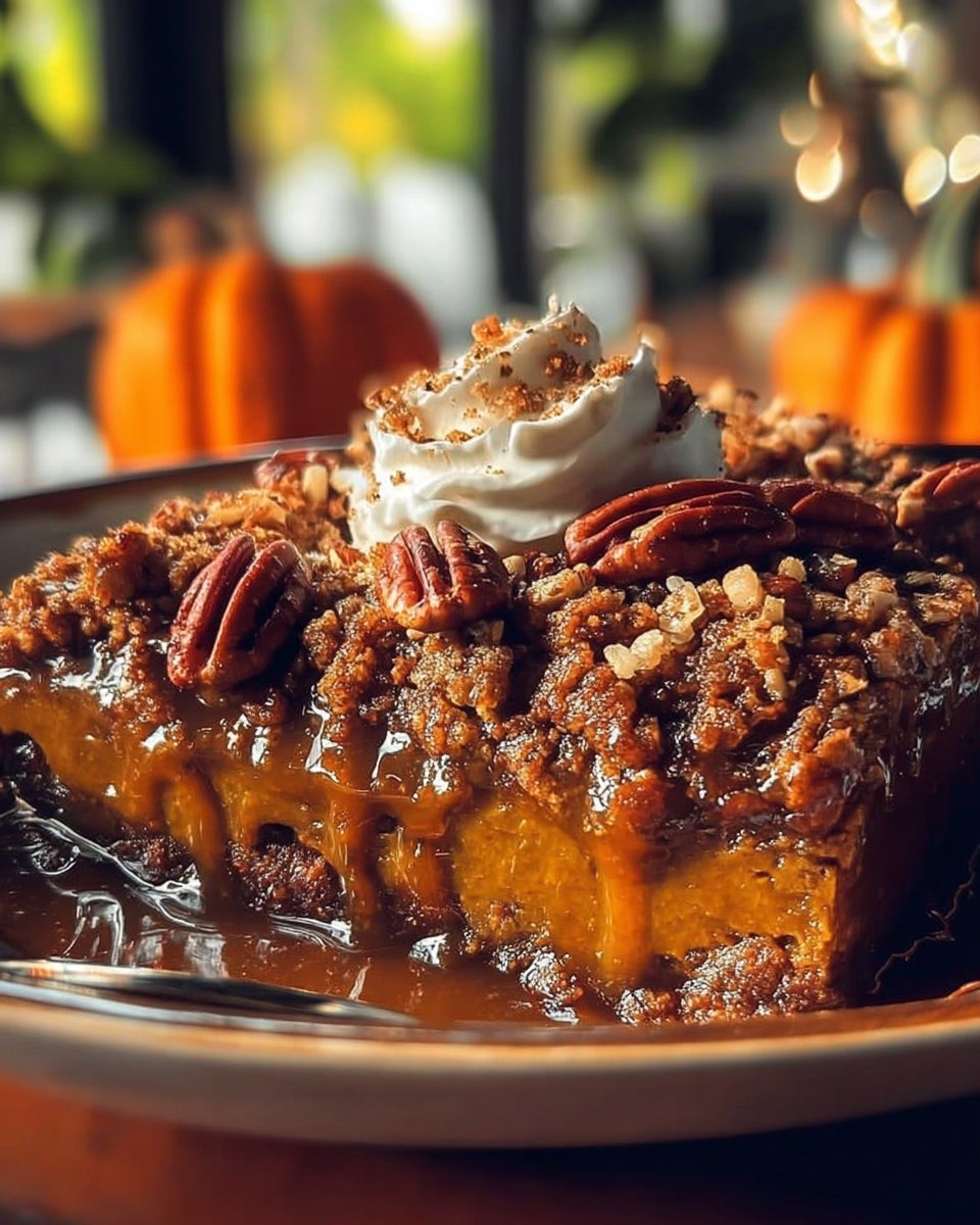 Pumpkin Pecan Cobbler