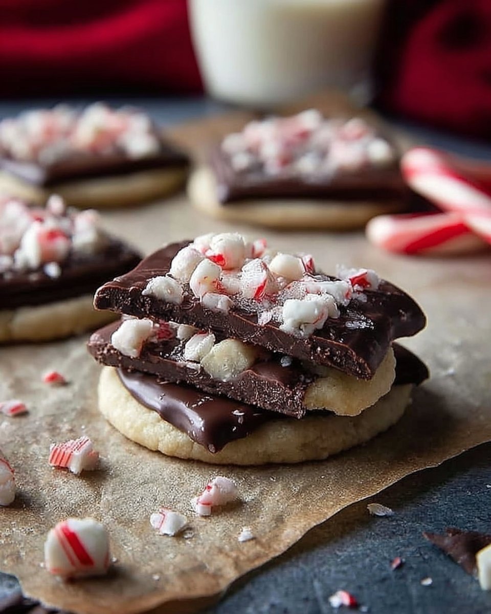 Chocolate Peppermint Bark Sugar Cookies