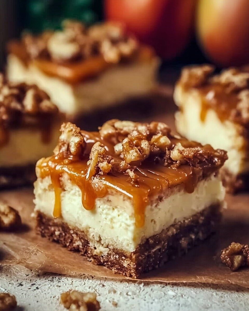 Caramel Apple Cheesecake Bars