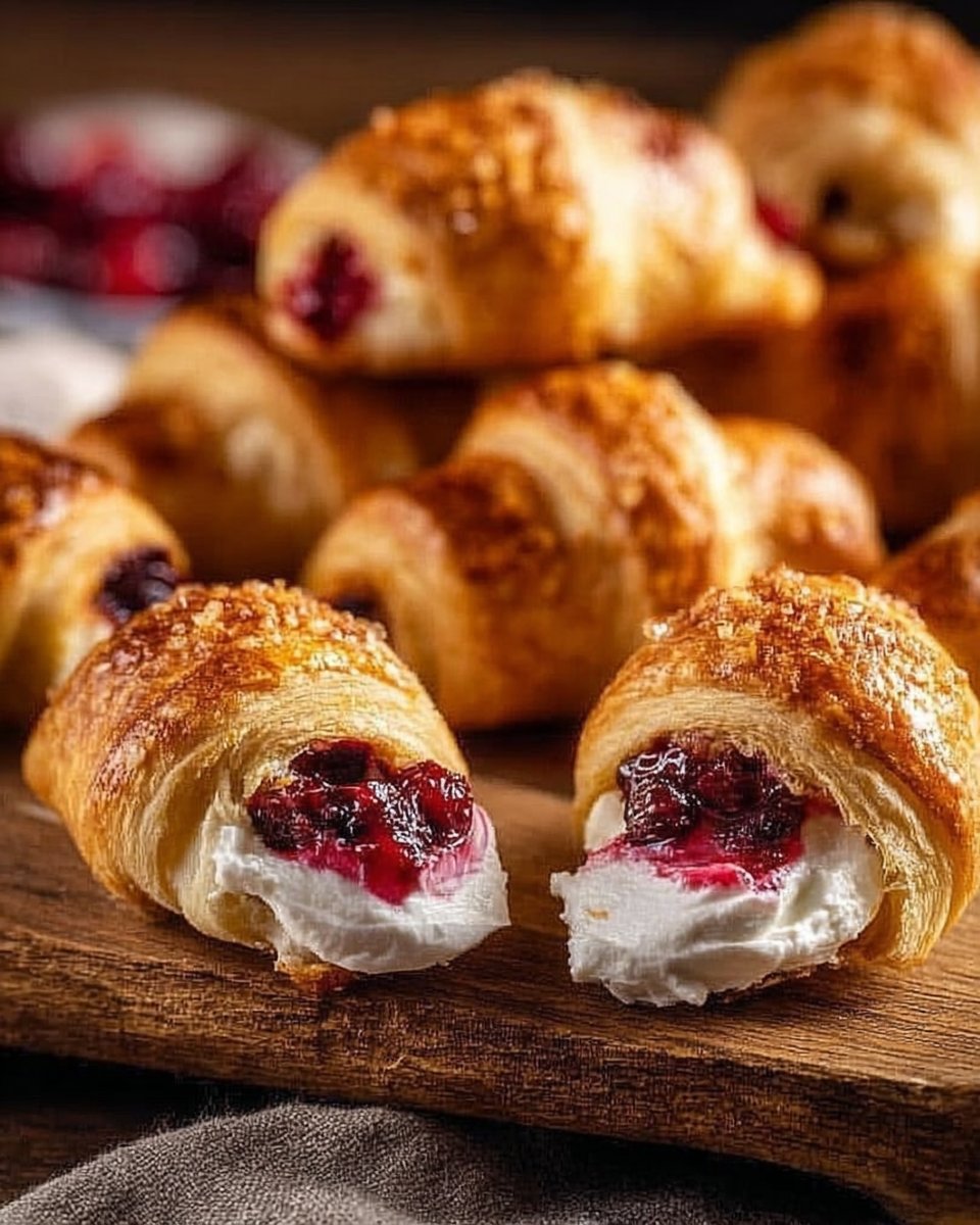Cranberry Cream Cheese Crescent Bites