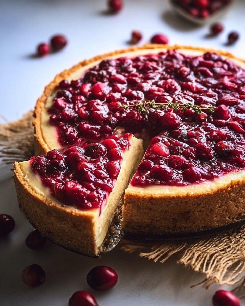Cranberry Cheesecake Pie