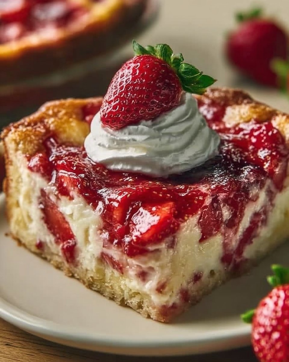 Strawberry Cheesecake Dump Cake