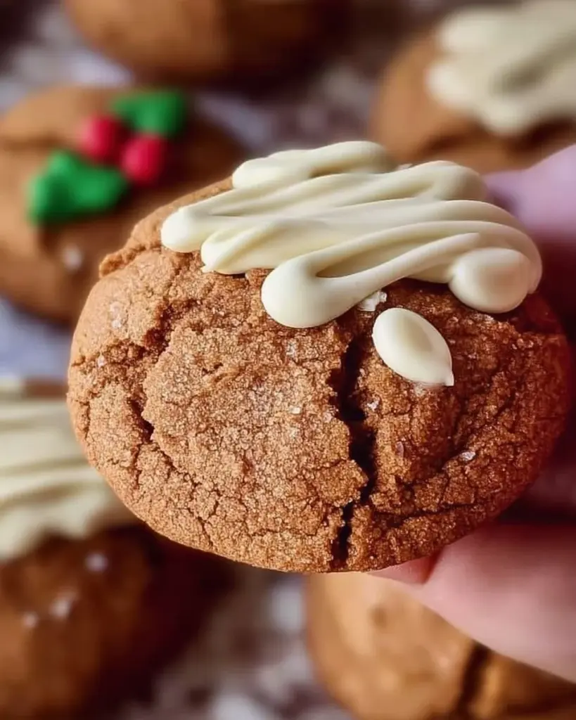 Chewy maple cinnamon cookies topped with white chocolate chunks