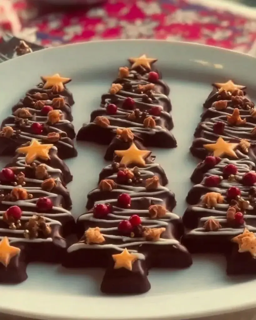 Delicious chocolate Christmas trees crafted for festive celebrations and gifting