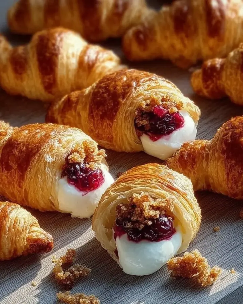 Cranberry Cream Cheese Crescent Bites on a serving platter