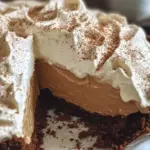 Delicious Gingerbread Cream Pie topped with whipped cream and spices