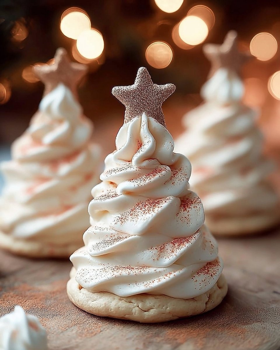 Delightful Meringue Christmas Tree Cookies