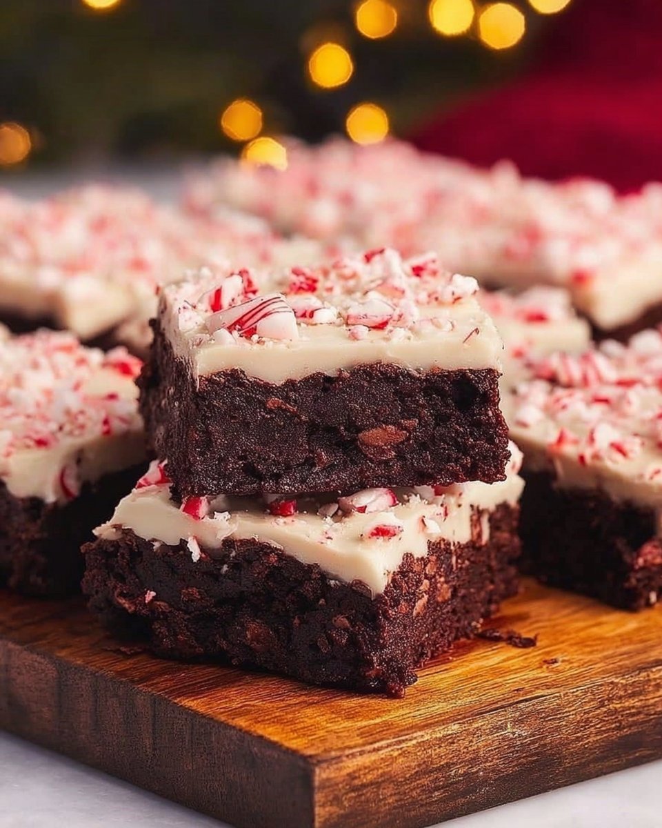 Peppermint Bark Brownies