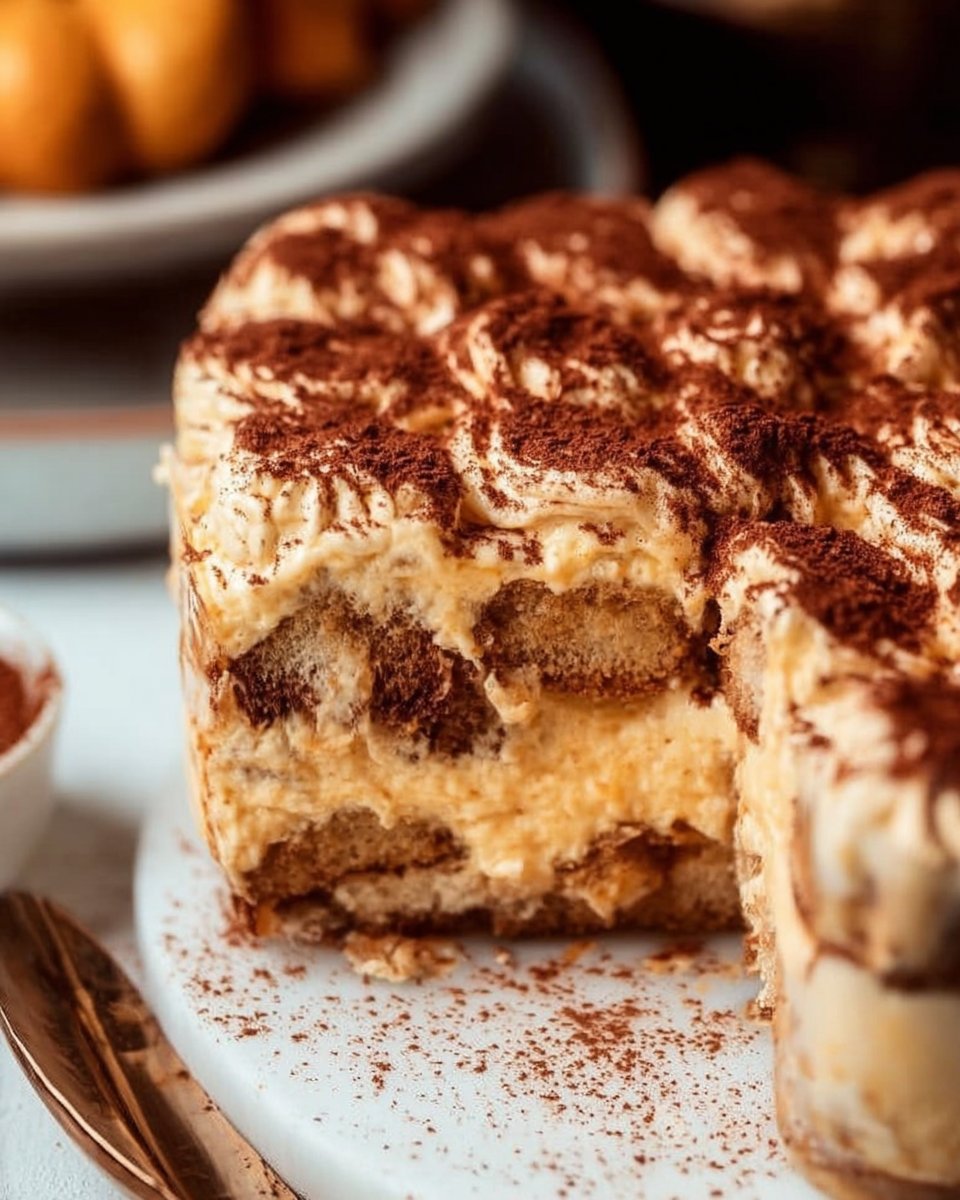 Creamy Pumpkin Tiramisu with Pumpkin Spice