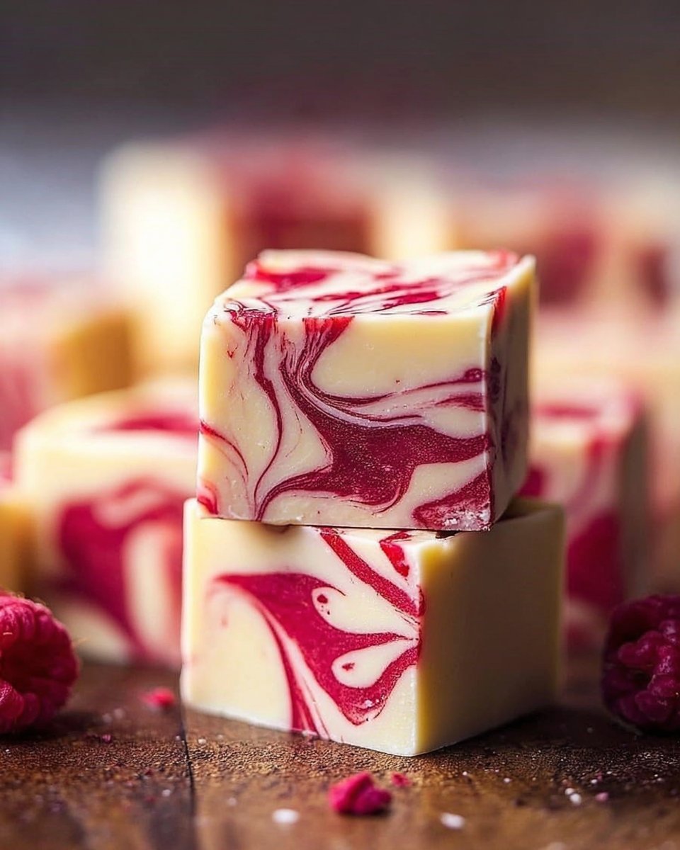 White Chocolate Raspberry Fudge
