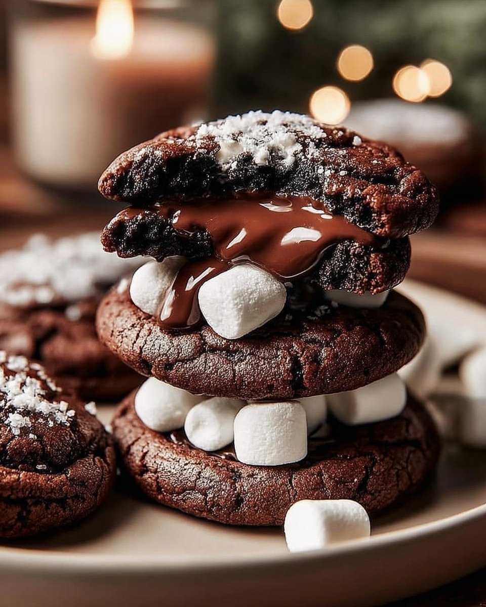 Marshmallow Hot Cocoa Surprise Cookies