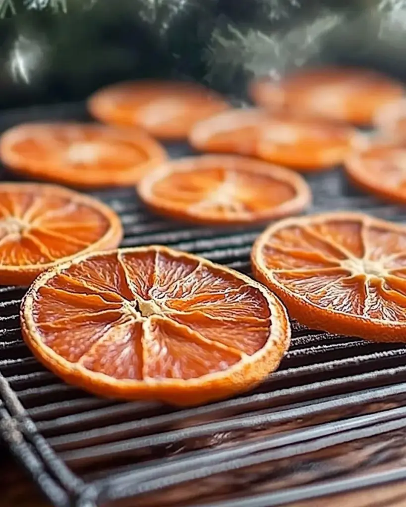 Beautifully arranged dried orange slices for decor and culinary use.