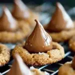 Hershey Kiss Cookies with a chocolate kiss on top, freshly baked and ready to enjoy