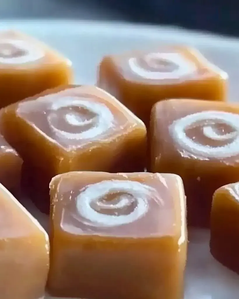 Homemade vanilla cream caramels on a decorative plate