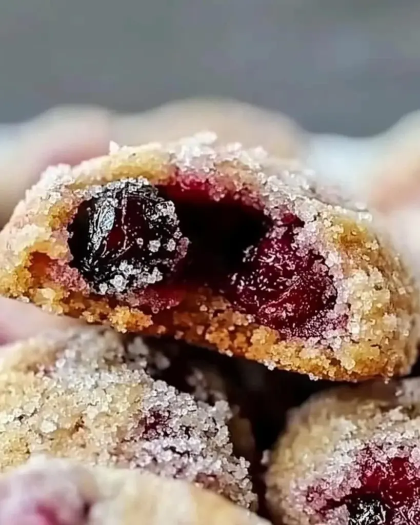 Sparkling Sugarplum Cranberry Cookies decorated for the holidays