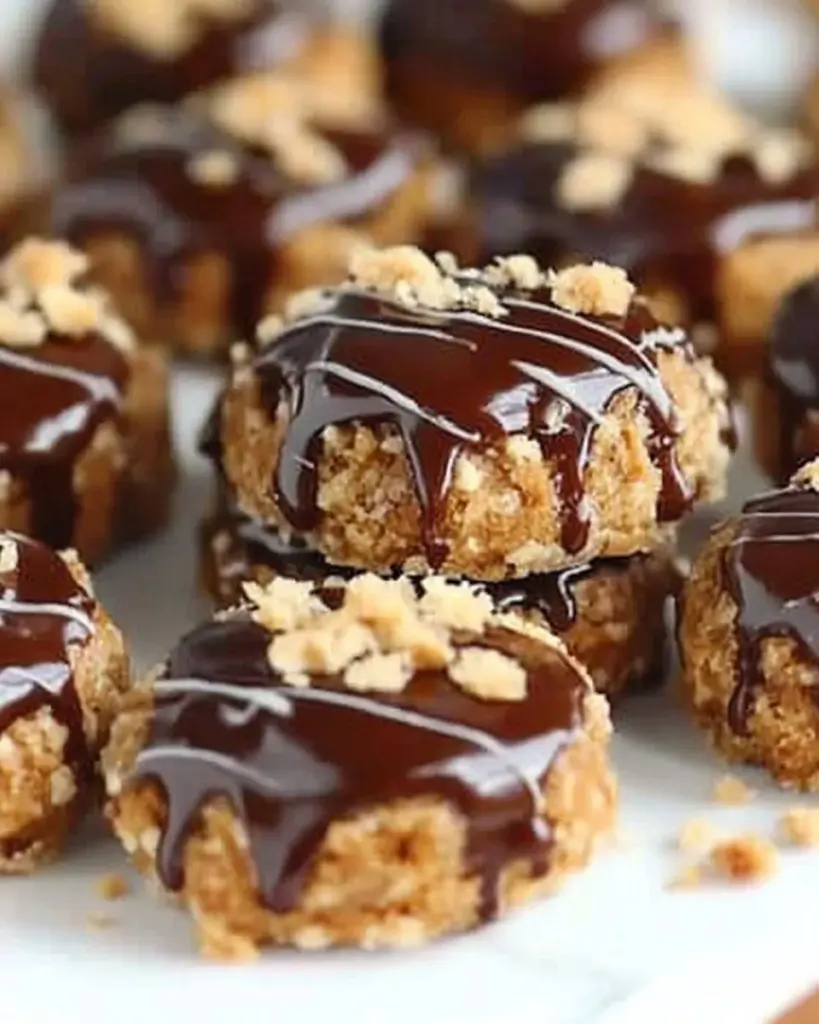 Delicious Turtle Thumbprint Cookies with caramel and chocolate topping