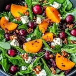 A vibrant winter salad featuring seasonal vegetables and fruits