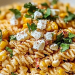 Easy Mexican Street Corn Pasta Salad with vibrant ingredients