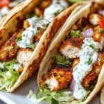 High-protein crispy cottage cheese wraps filled with chicken and fresh ingredients