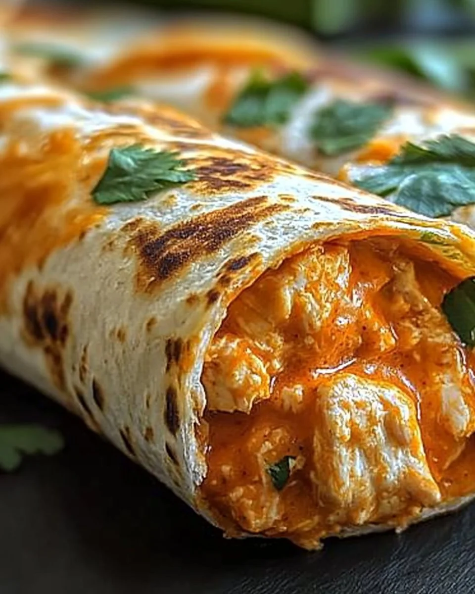High Protein Low Calorie Cheesy Buffalo Chicken Burritos