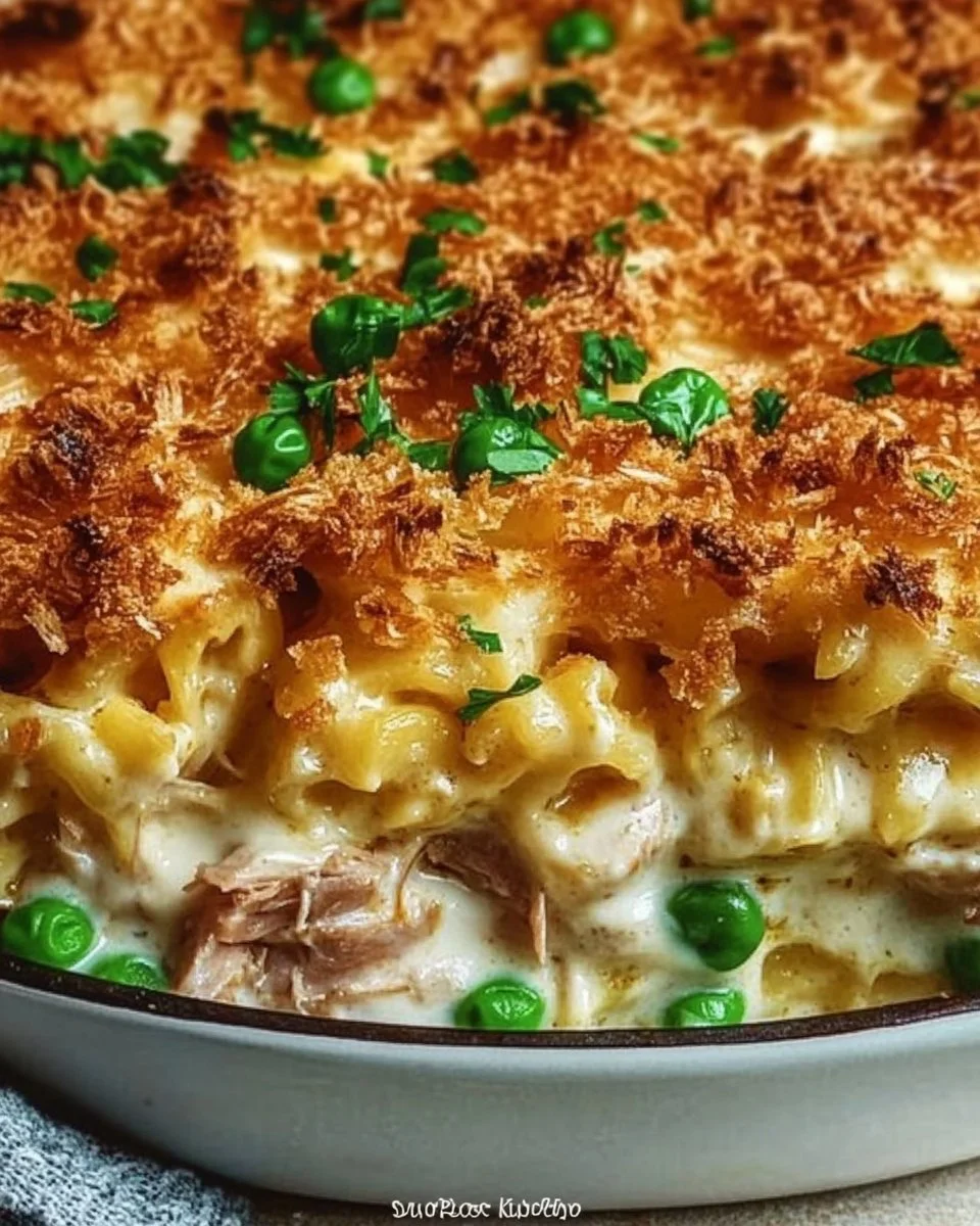 High-Protein Tuna Casserole Recipe with Easy Greek Yogurt Sauce for Healthy Dinners