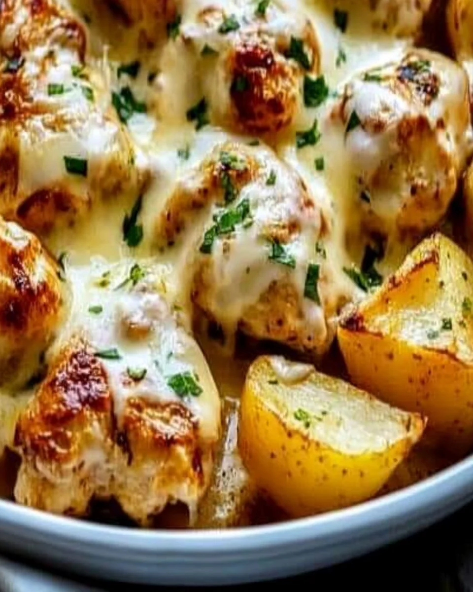 Power-Packed High Protein Cheesy Chicken & Potatoes