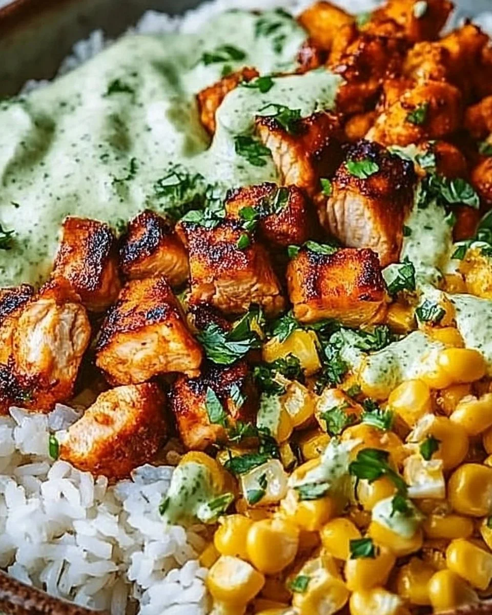 Street Corn Chicken Rice Bowl