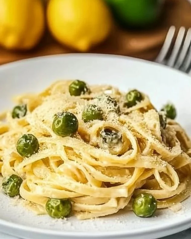 Delicious Dirty Martini Pasta garnished with olives and herbs
