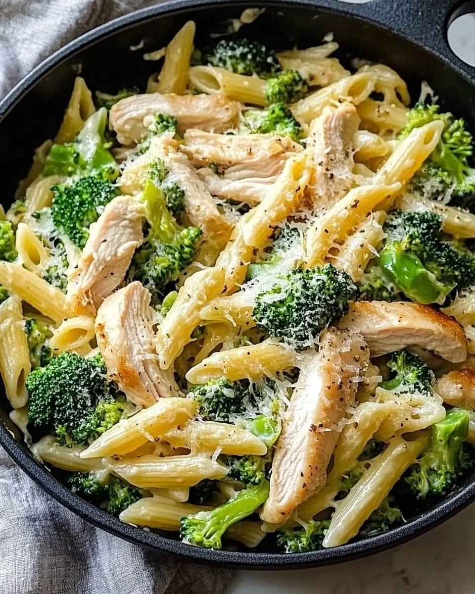 High Protein Rotisserie Chicken Broccoli Pasta