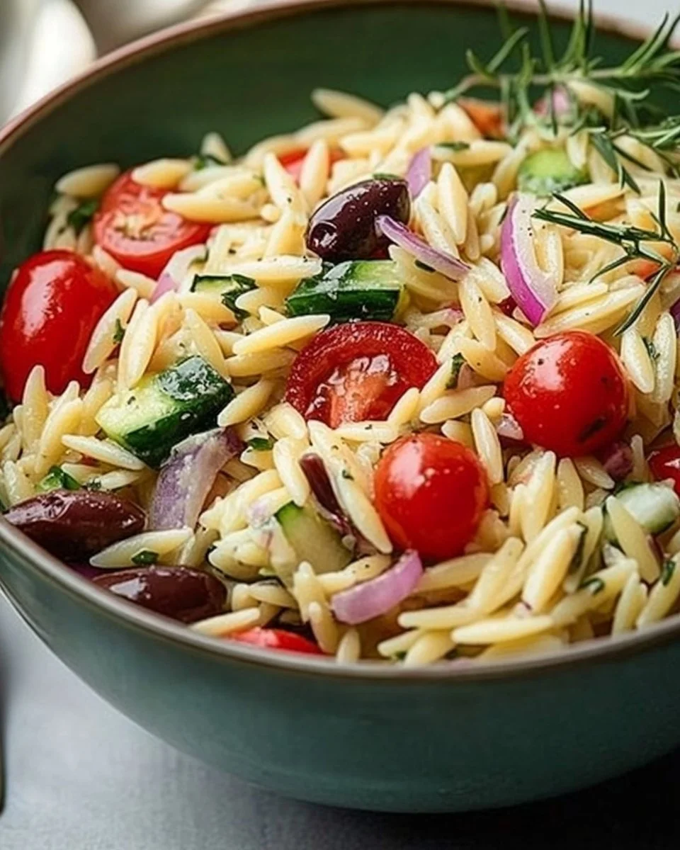 Juicy Mediterranean Orzo Pasta Salad